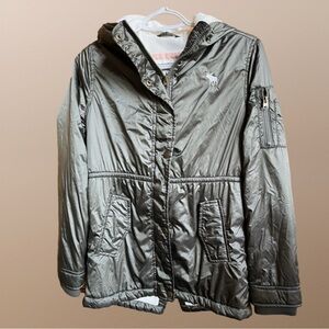 Abercrombie Kids 11/12 Girls Green Jacket